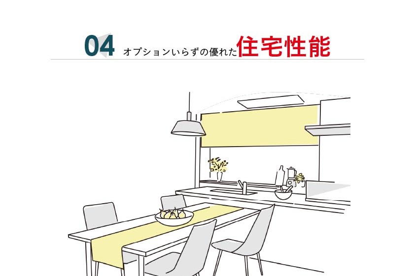 オプションいらずの優れた住宅性能