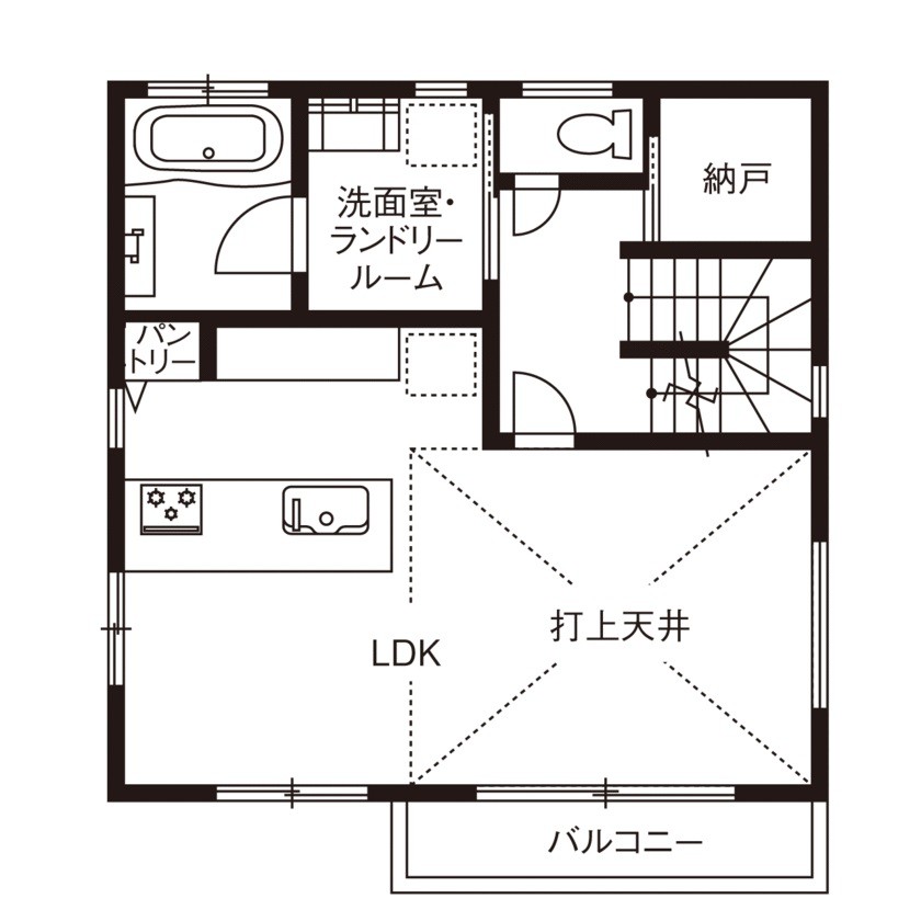 一番は、開放感いっぱいのLDK！土地から相談し、夫婦のこだわりを実現