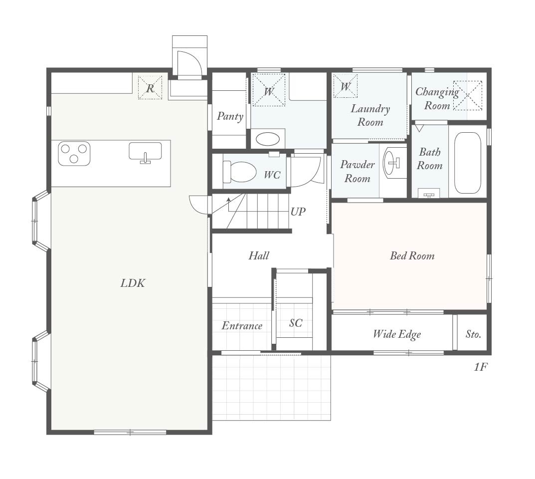 お母様との暮らしも、趣味の楽しみも全部叶えた、シック＆モダンな二世帯の家。
