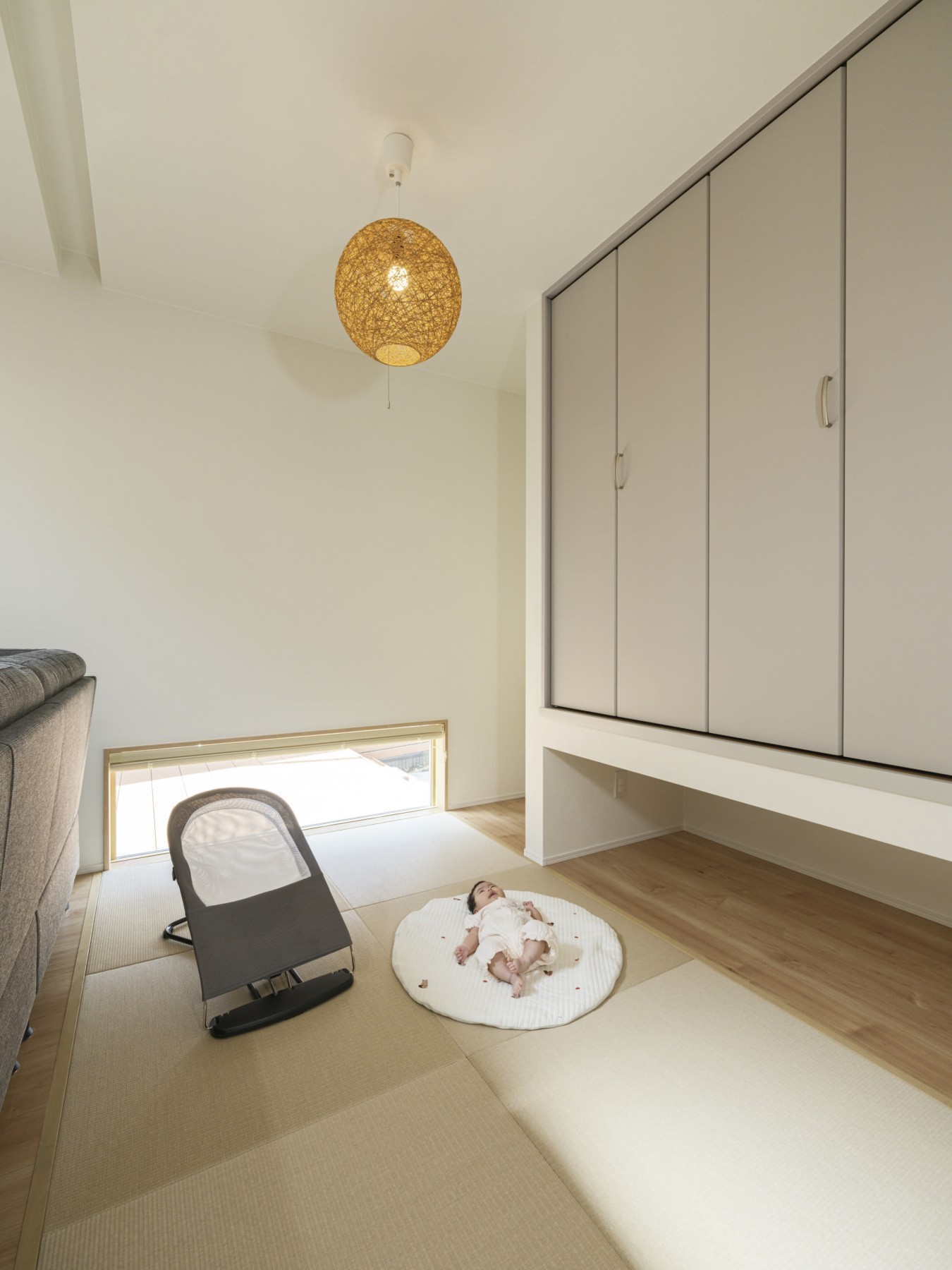 LDKの一角に設けたオープンな和室