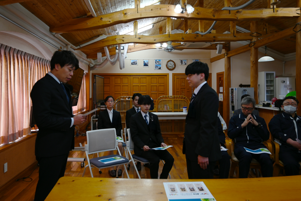 2026年度　アオイ建設入社式を執り行いました。